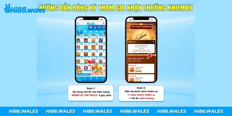 Hoàn thành chuỗi nhiệm vụ tân thủ Hi88 nhận đến 468 điểm