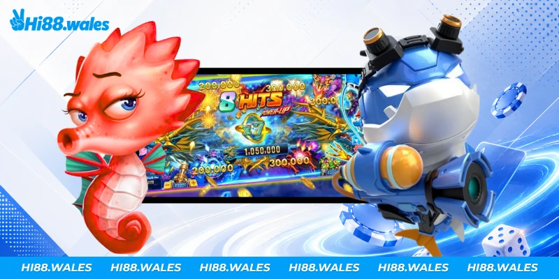 Jackpot Fishing - Săn Boss Biển Sâu Và Jackpot 888x Luồng điện lan rộng giữa đàn sinh vật biển sâu