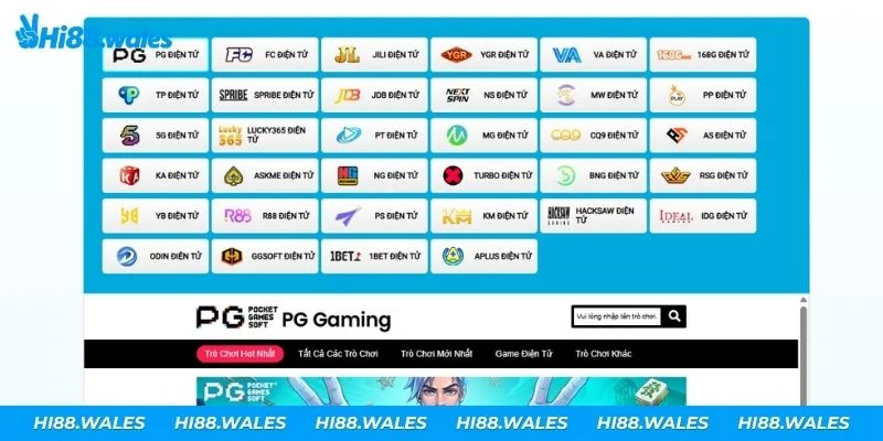 Nổ hũ Hi88 tích hợp đến hơn 34 nhà cung cấp game